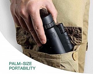 Монокуляр Teleskop-Geschenk 40x60 Hochleistungs с держателем, штатив, водонепроницаемый для смартфона с Bak4-призмой synthetic.ua - Фото 1