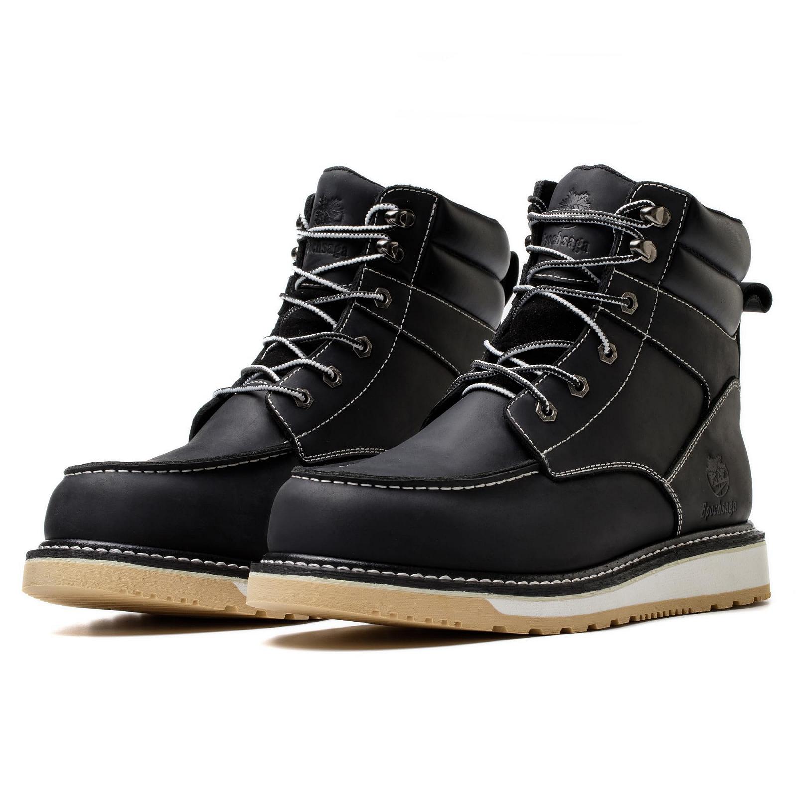 Ботинки Epochsaga Waterproof Soft Moc Toe Fashion Industiral & Construction Work 6 дюймов Коричневый/Черный, фото №6