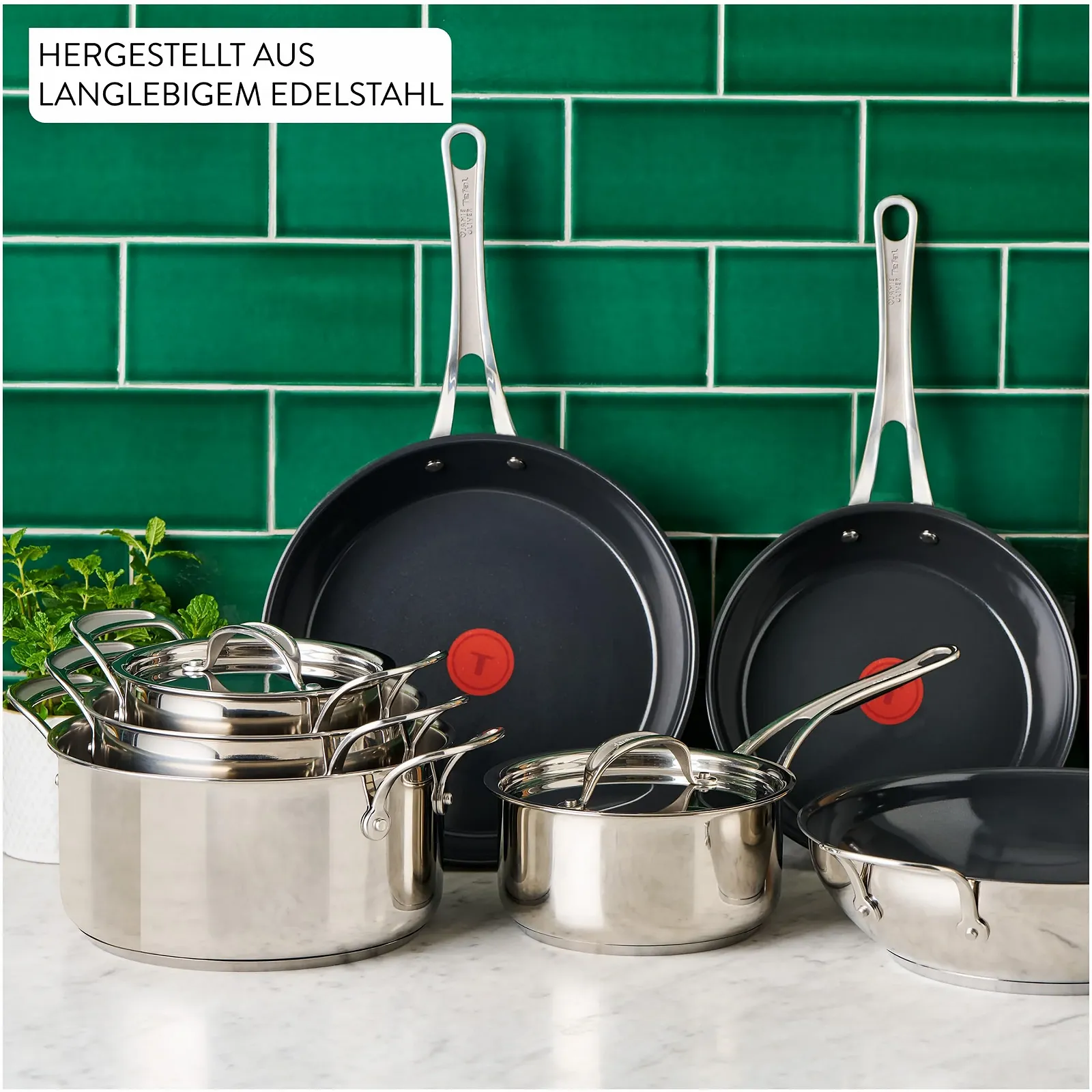 Сковорідка-Wok Tefal Jamie Oliver by Classic Cook H8819355 30 см з протектором для пательні Антипригарна керамічна поверхня Thermal Signal для всіх типів плит Нержавіюча сталь, фото №5