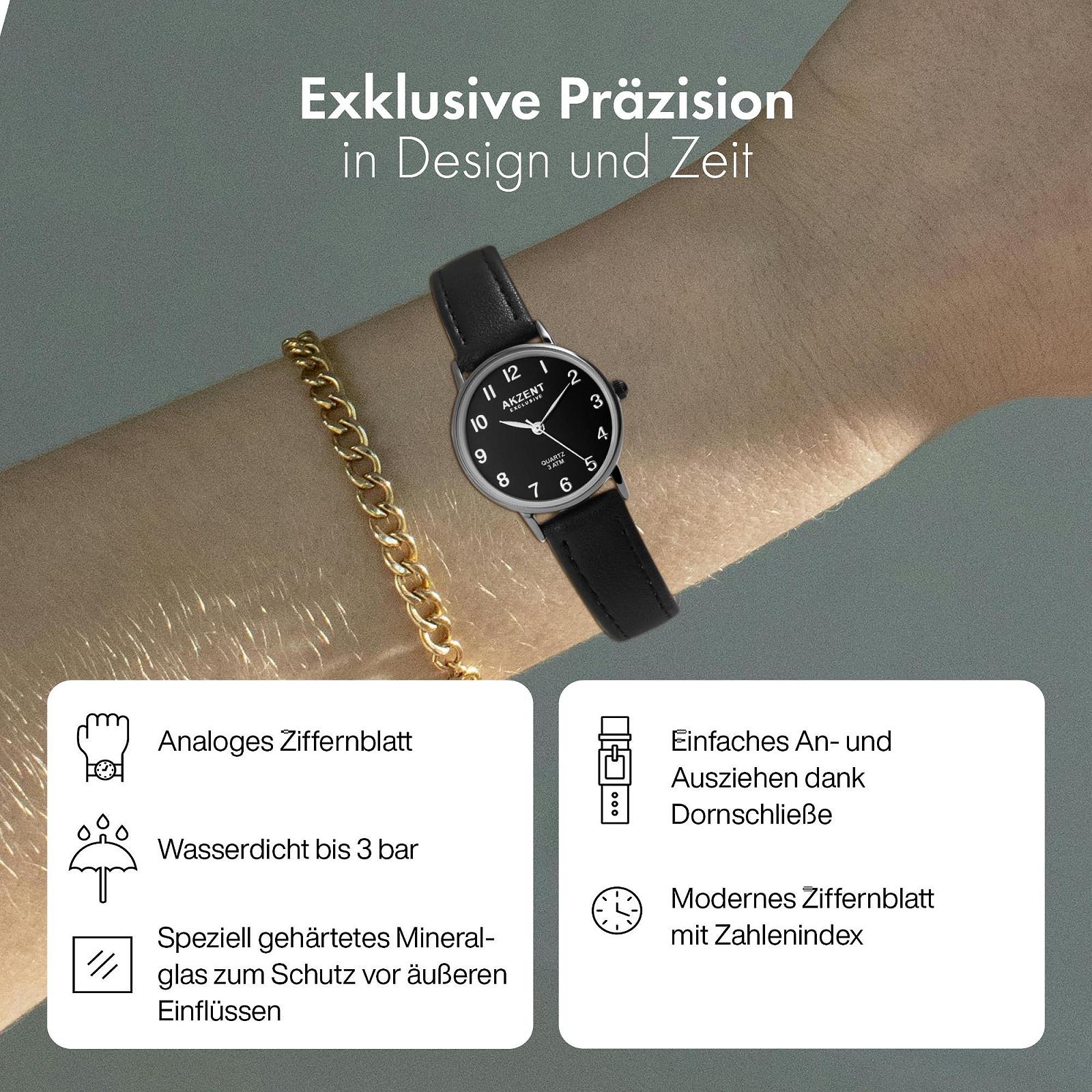 Часы Akzent Exclusive Женские Кожаный Имитация 1900208 Аналоговый Кварцевый, фото №3 Часы Akzent Exclusive Женские Кожаный Имитация 1900208 Аналоговый Кварцевый, фото №3