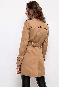 Тренч Классический Двубортный Водостойкий Женский Модный Угольный с Поясом synthetic.ua - Фото 1