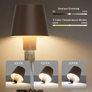 Лампа для пляшки LED Бездротова 5500 мАг IP54 з регулюванням яскравості Іржаво-червона Набір 2 шт. synthetic.ua - Фото 1