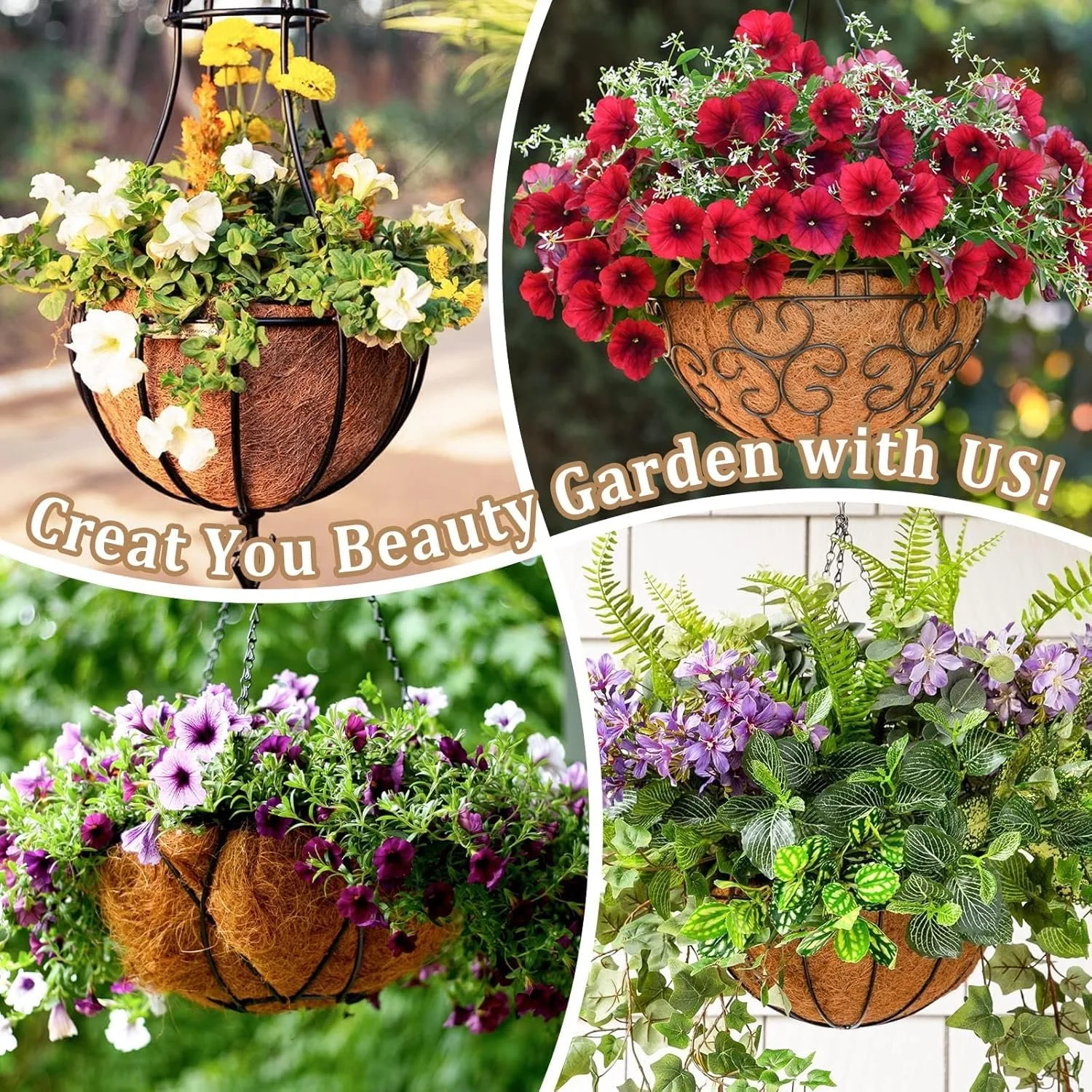 Вкладиші з кокосового волокна LATERN круглі набір з 4 шт. 30,5 см для підвісних кошиків 12 дюймів, фото №7 Вкладиші з кокосового волокна LATERN круглі набір з 4 шт. 30,5 см для підвісних кошиків 12 дюймів, фото №7