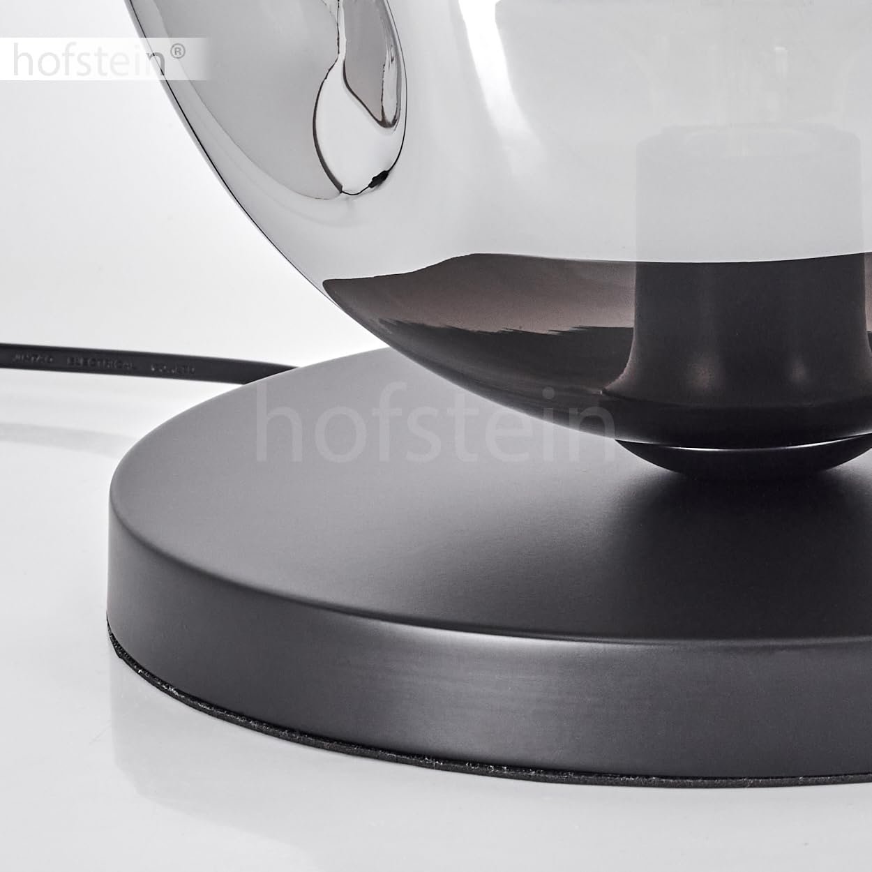 Настільна лампа Ripoll Метал/Скло 25 см E27 Чорний/Димчастий/Прозорий, фото №7