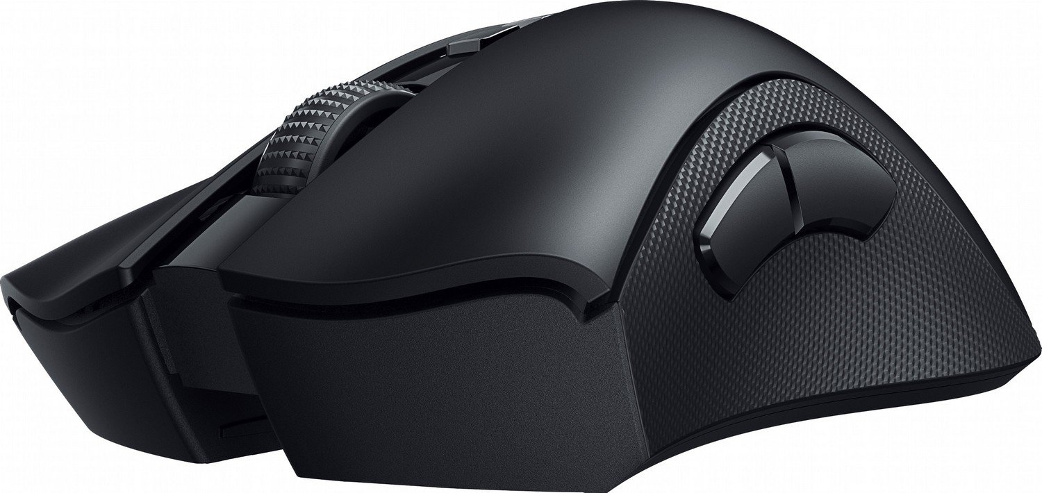 Ігрова бездротова миша Razer DeathAdder V2 Pro / Bluetooth / Радіоканал / USB / Razer Focus+ / 20000 DPI / 8 кнопок / RGB підсвітка / Знімний кабель / Чорна, фото №4 Ігрова бездротова миша Razer DeathAdder V2 Pro / Bluetooth / Радіоканал / USB / Razer Focus+ / 20000 DPI / 8 кнопок / RGB підсвітка / Знімний кабель / Чорна, фото №4