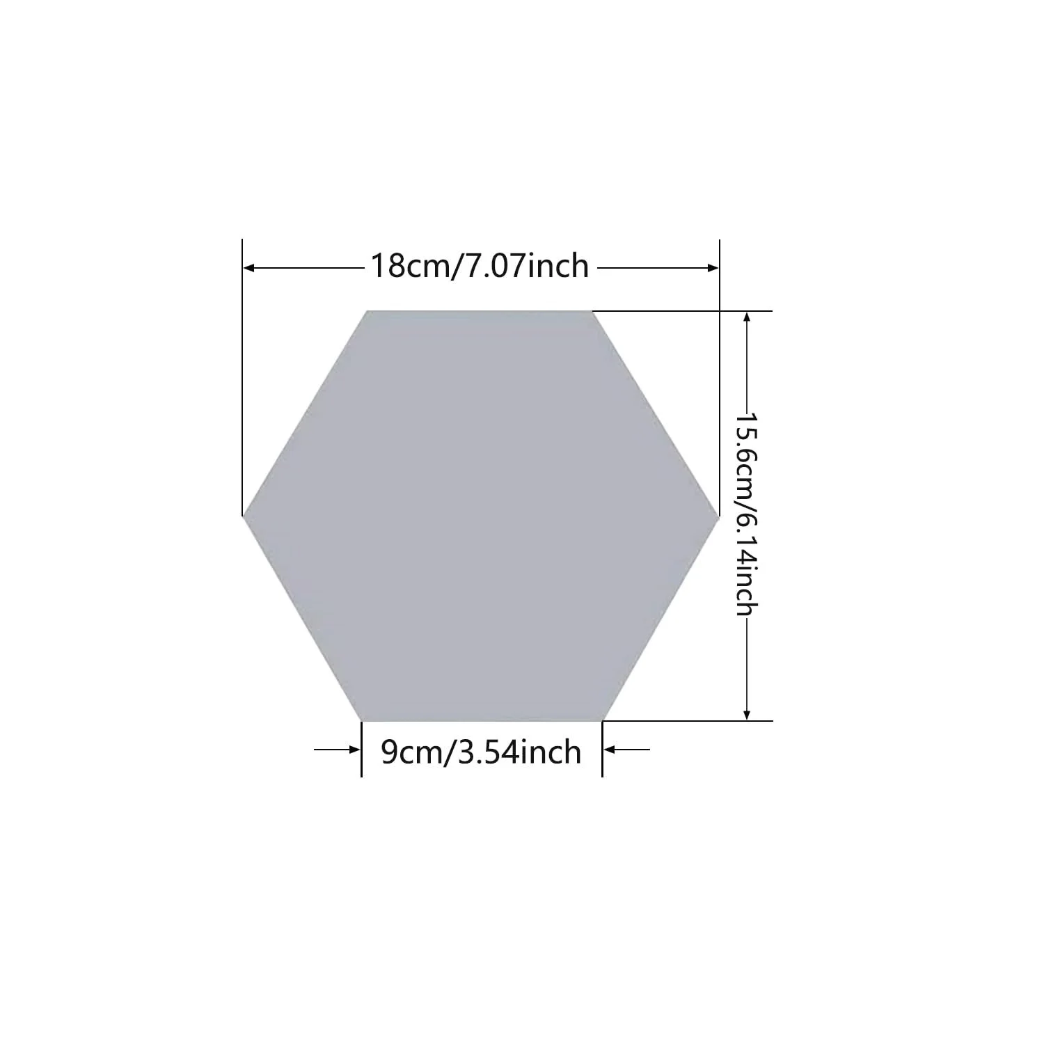 Наклейки на стіну 10 шт. Hexagonal Art Mirror акрилові дзеркальні Сріблясті, фото №2