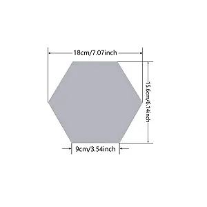 Наклейки на стіну 10 шт. Hexagonal Art Mirror акрилові дзеркальні Сріблясті synthetic.ua - Фото 1