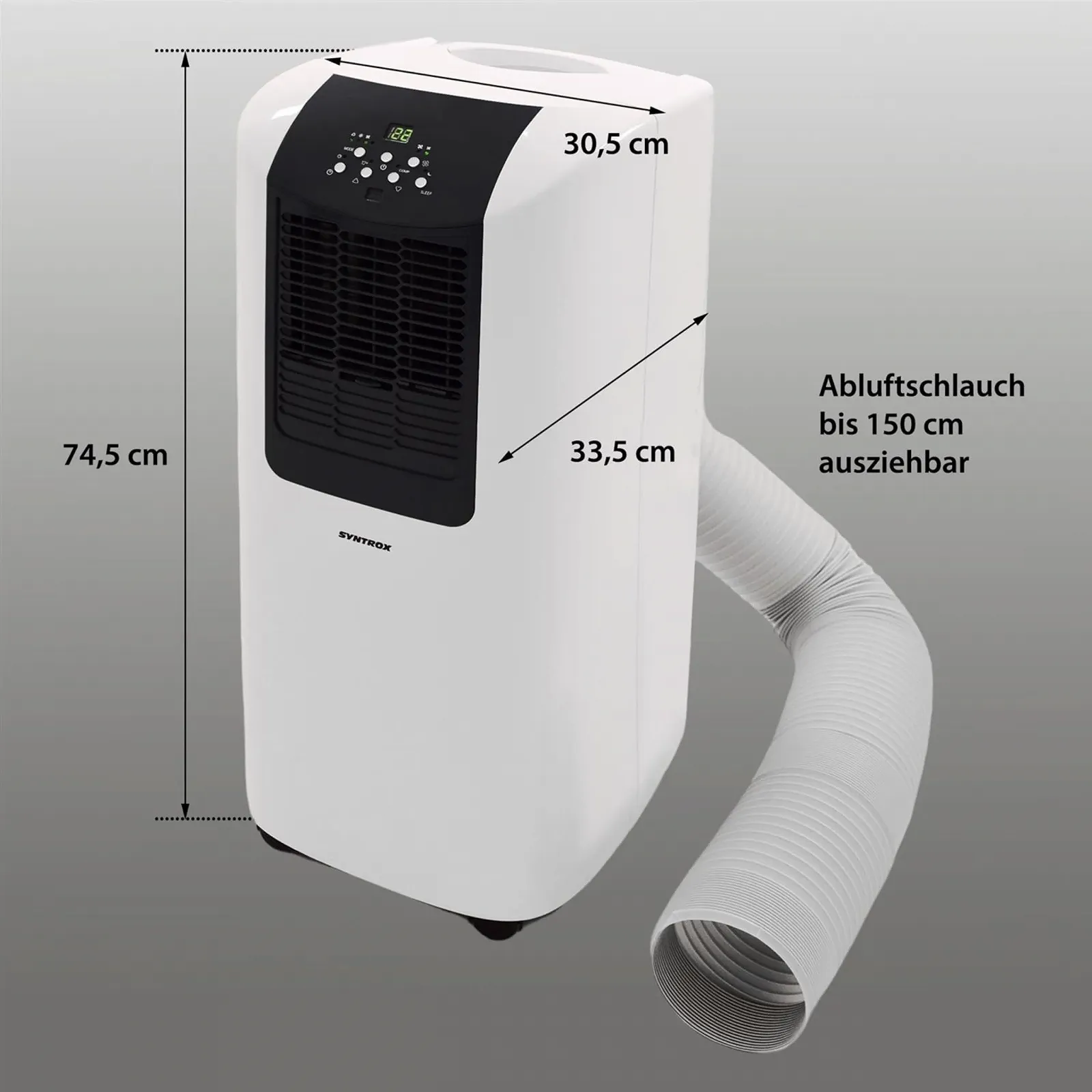 Мобільний кондиціонер Syntrox Cooly 7000 BTU Осушувач LED-дисплей, фото №6