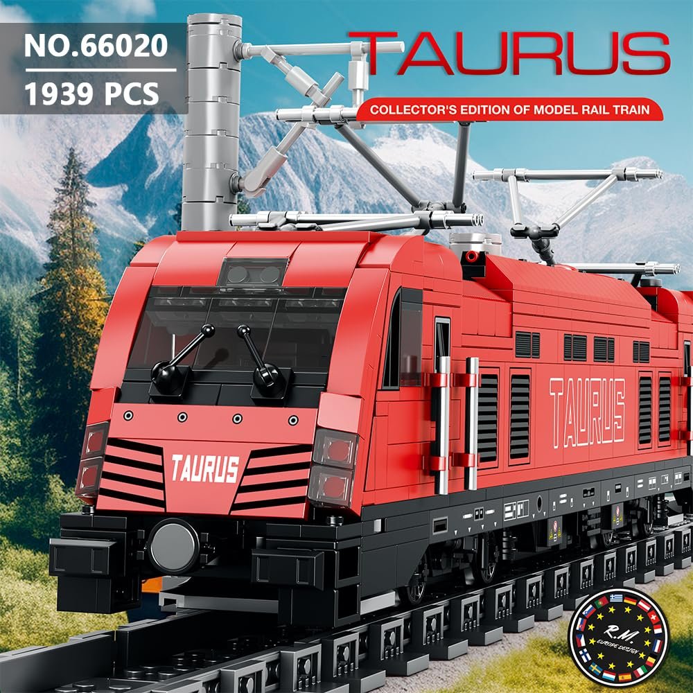 Конструктор Reobrix 66020 City Пасажирський Потяг MOC ES64U2 Електричний Локомотив 1939 частин, фото №2