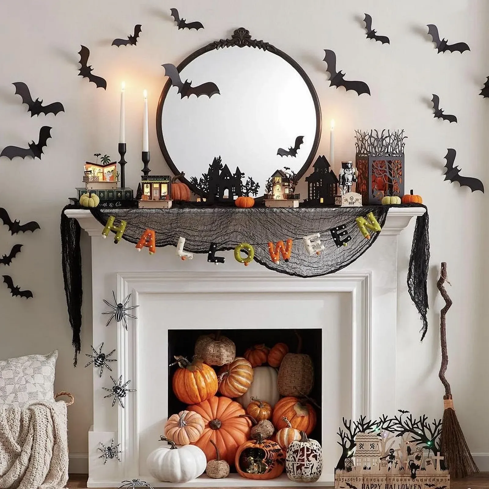 Декоративні наклейки Halloween Bat Spider 3D 60 шт., фото №6 Декоративні наклейки Halloween Bat Spider 3D 60 шт., фото №6