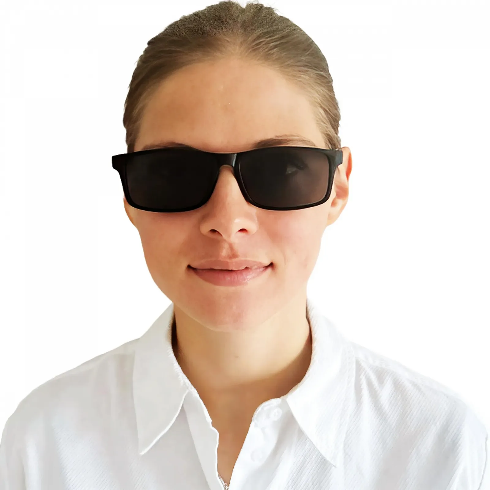 Сонцезахисні окуляри Rectangular Mini Brille Flex Чорний/Червоний, фото №2