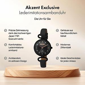 Часы Akzent Exclusive Женские Искусственная Кожа Блестки Аналоговые Кварцевые synthetic.ua - Фото 1