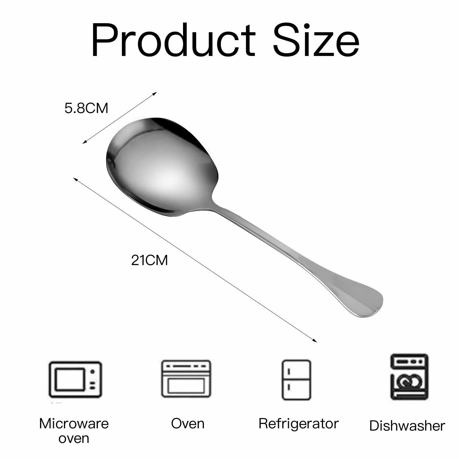 Набор из 4 ложек из нержавеющей стали, фото №4
