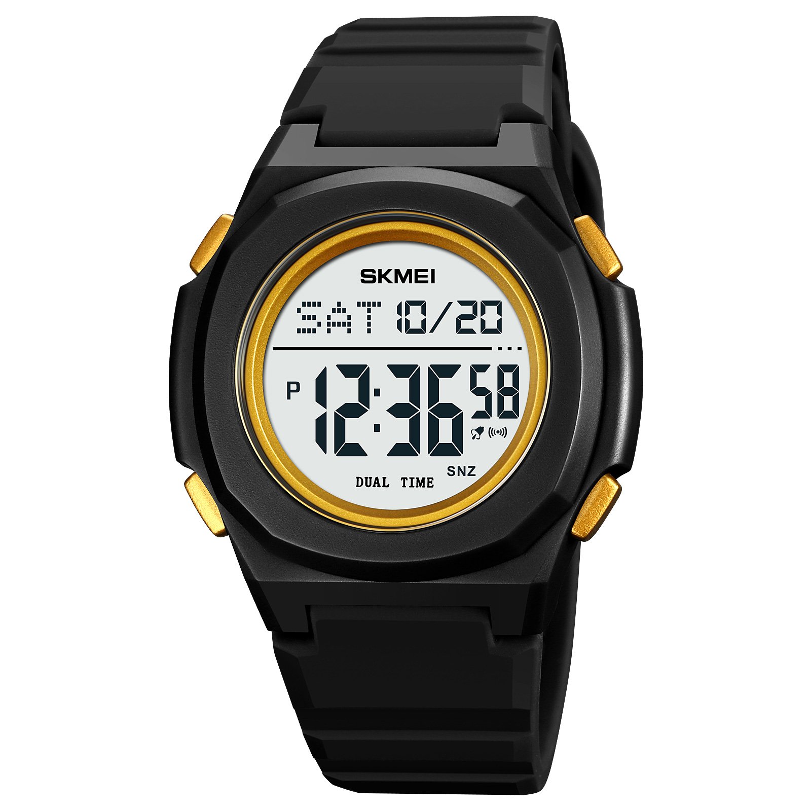 Годинник Skmei 2023 Black-Gold White, фото №1