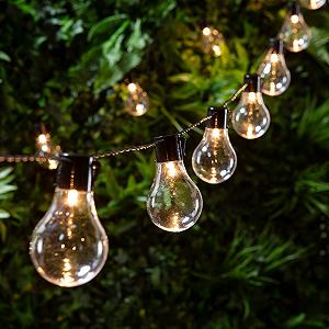 Гірлянда Lights4fun, 20 LED куль, плексиглас, живлення від батарейок - Фото 1