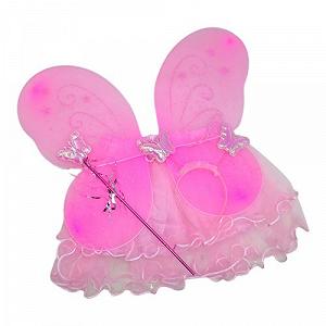 Костюм карнавальный Бабочка крылья юбка обруч палочка розовый [tsi246960-TSI] - Фото 1