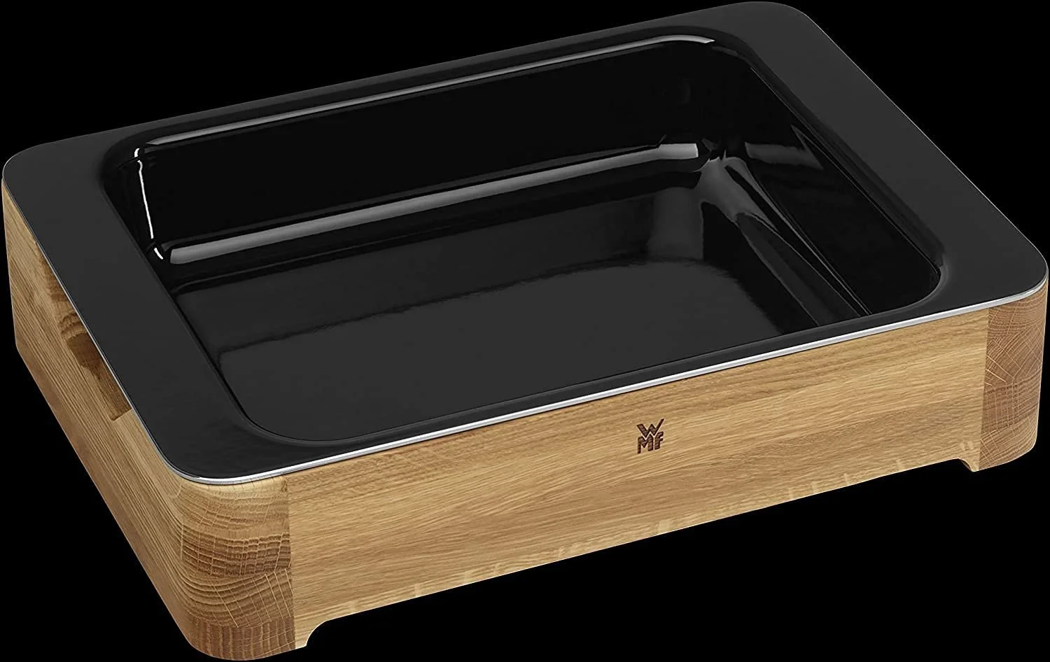 Форма для лазаньи WMF Fusiontec 36 x 26 x 8 см керамическая с деревянной подставкой термостойкая до 450 °C Large, фото №7