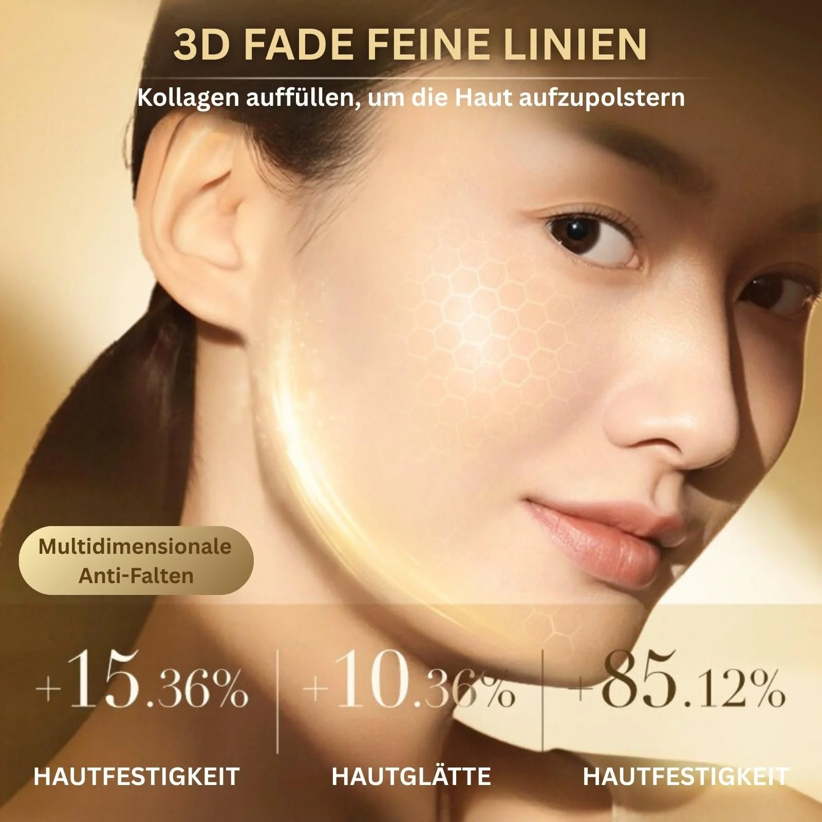 Тканинна Маска для обличчя Golden Honeycomb Anti-Ageing з екстрактом медових стільників, 6 шт, фото №3