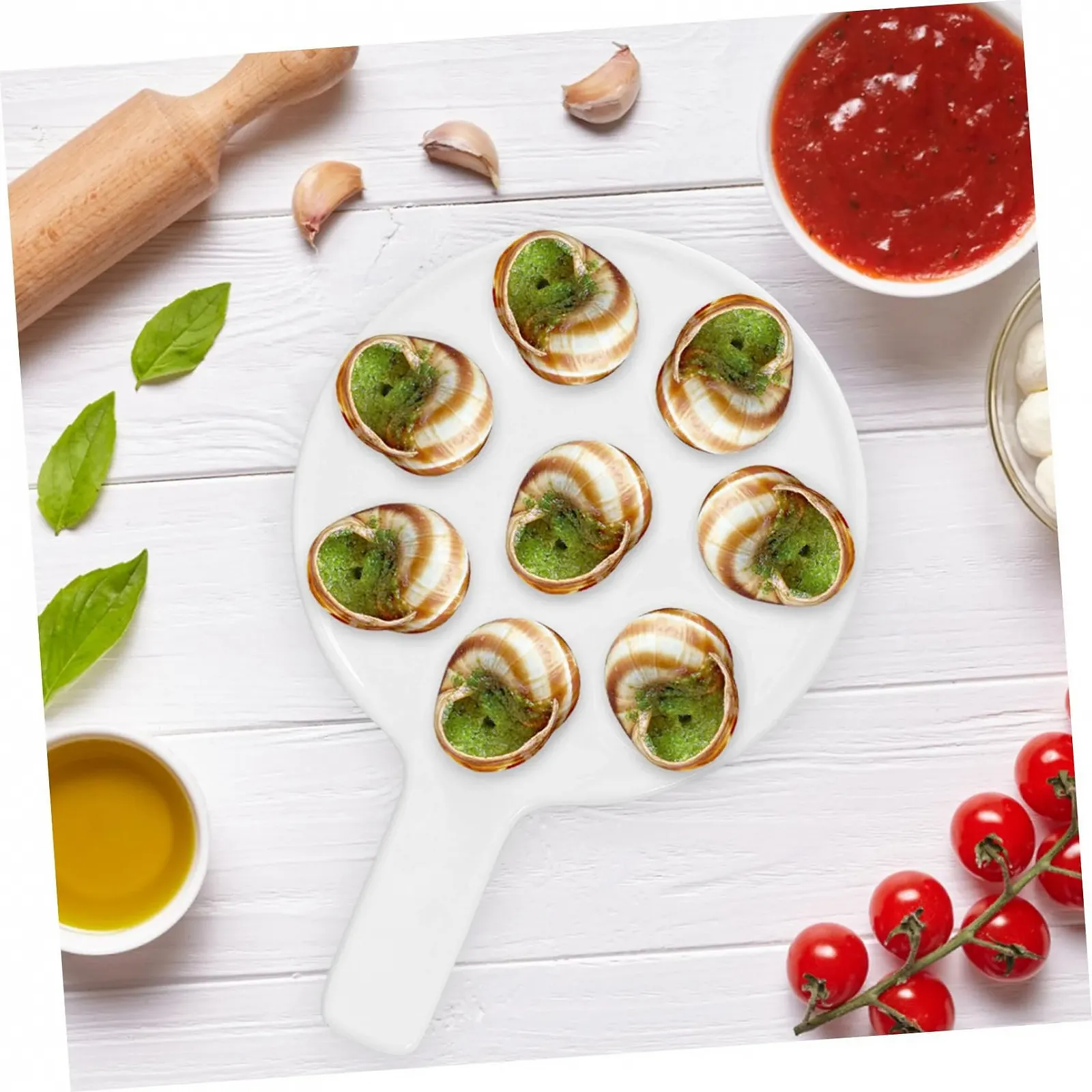 Форма для запікання VALICLUD Керамічна для равликів, з ручками, термостійка, фото №5