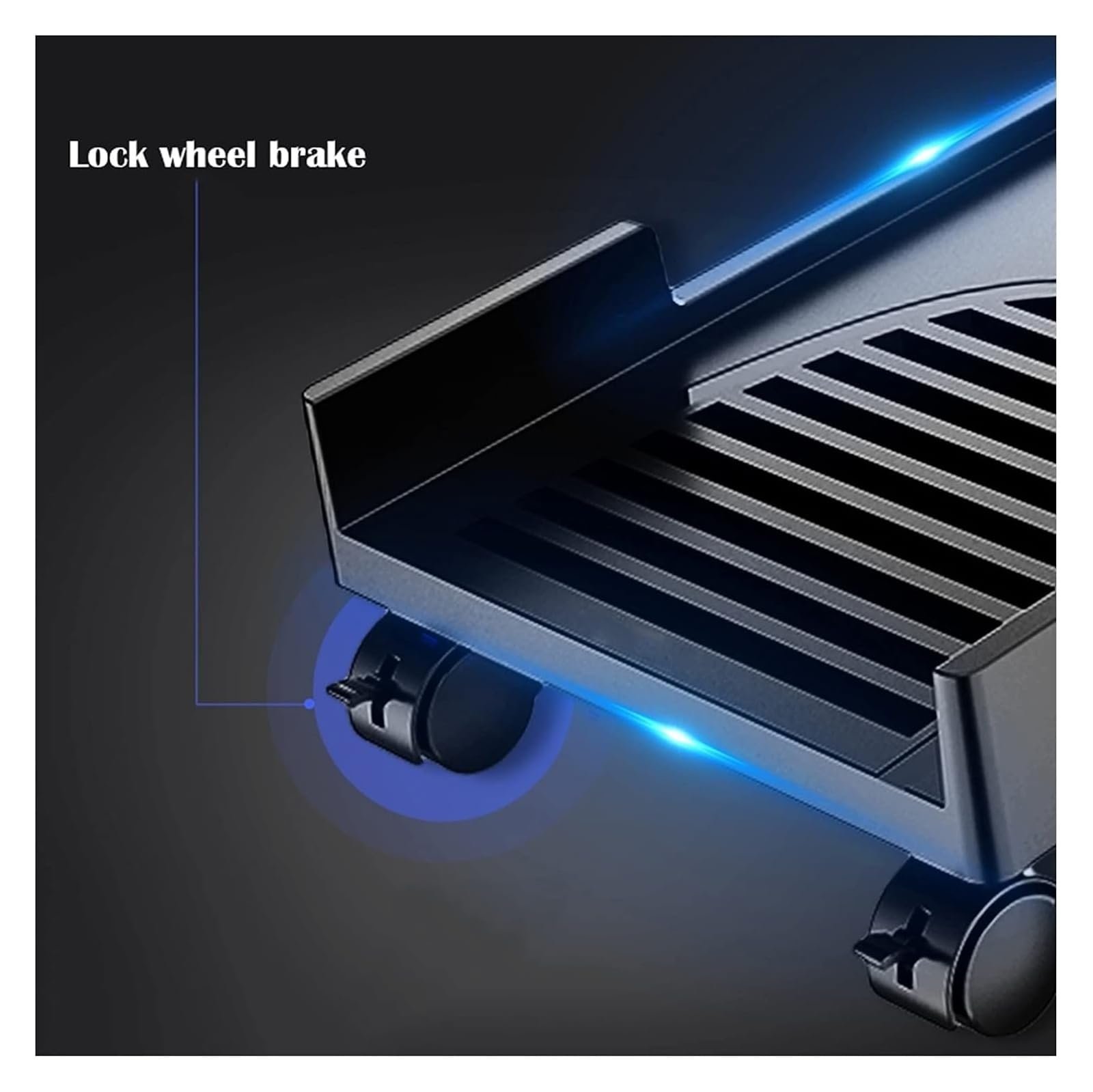 Підставка для комп'ютера Настільна з 4-дюймовими колесами для більшості комп'ютерних корпусів, фото №3