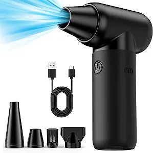 Аккумуляторная воздуходувка 180,000 RPM 3 скорости 9000 mAh USB-C - Фото 1