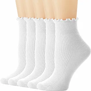Носки DRESHOW Вязаные Хлопковые Носки-гольфы Женские Дышащие Повседневные Носки для Щиколоток для Девушек - Фото 1