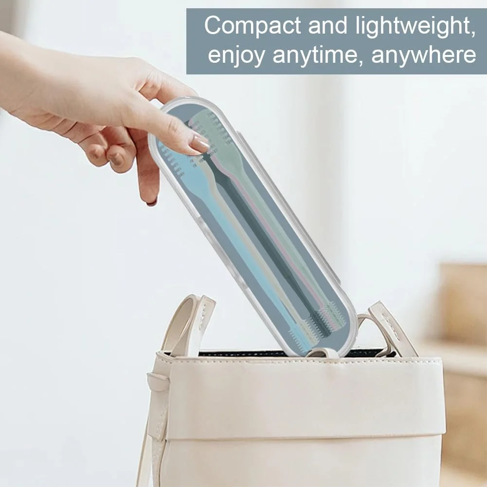 Тример для носу 2 в 1 5 штук 360° обертовий інструмент для видалення волосся з носу портативний мануальний двосторонній, фото №4