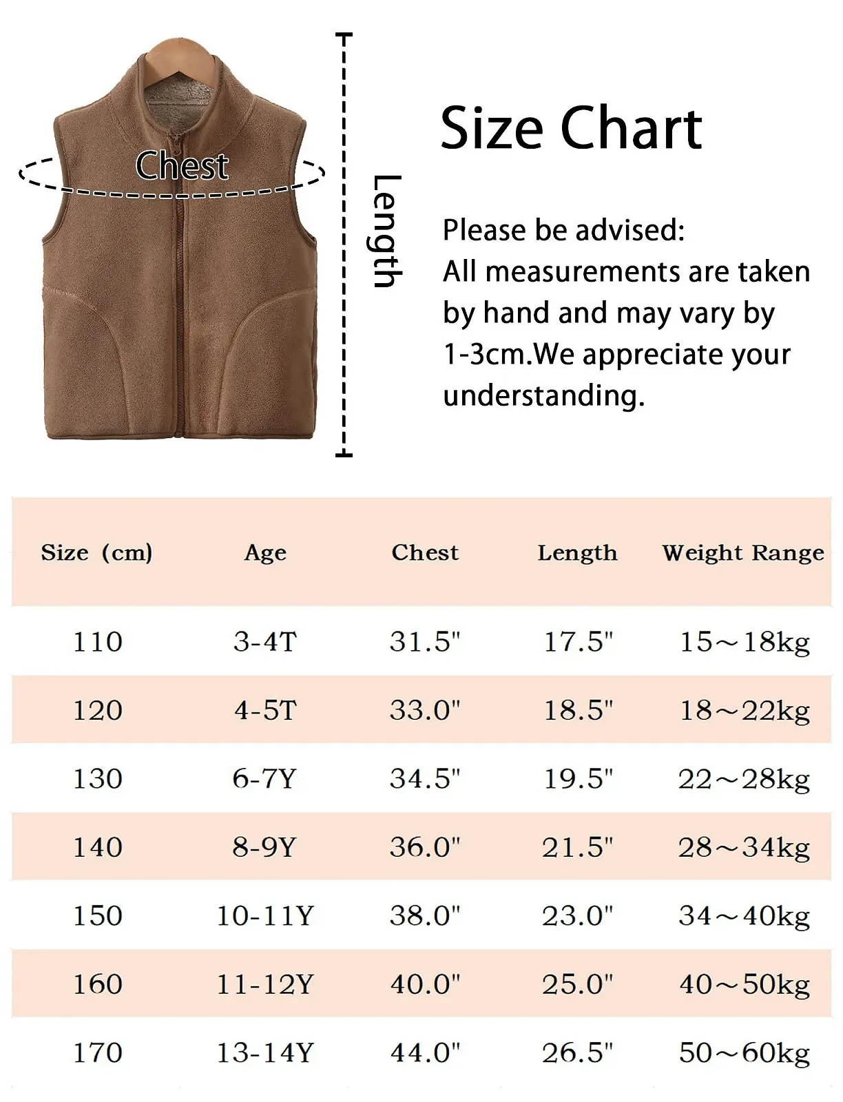 Жилет SEAUR Легкий Флисовый для Мальчиков Девочек Безрукавка Зимний Флисовый Жилет Детский Теплый Жилет Повседневный 3-14 лет, фото №6