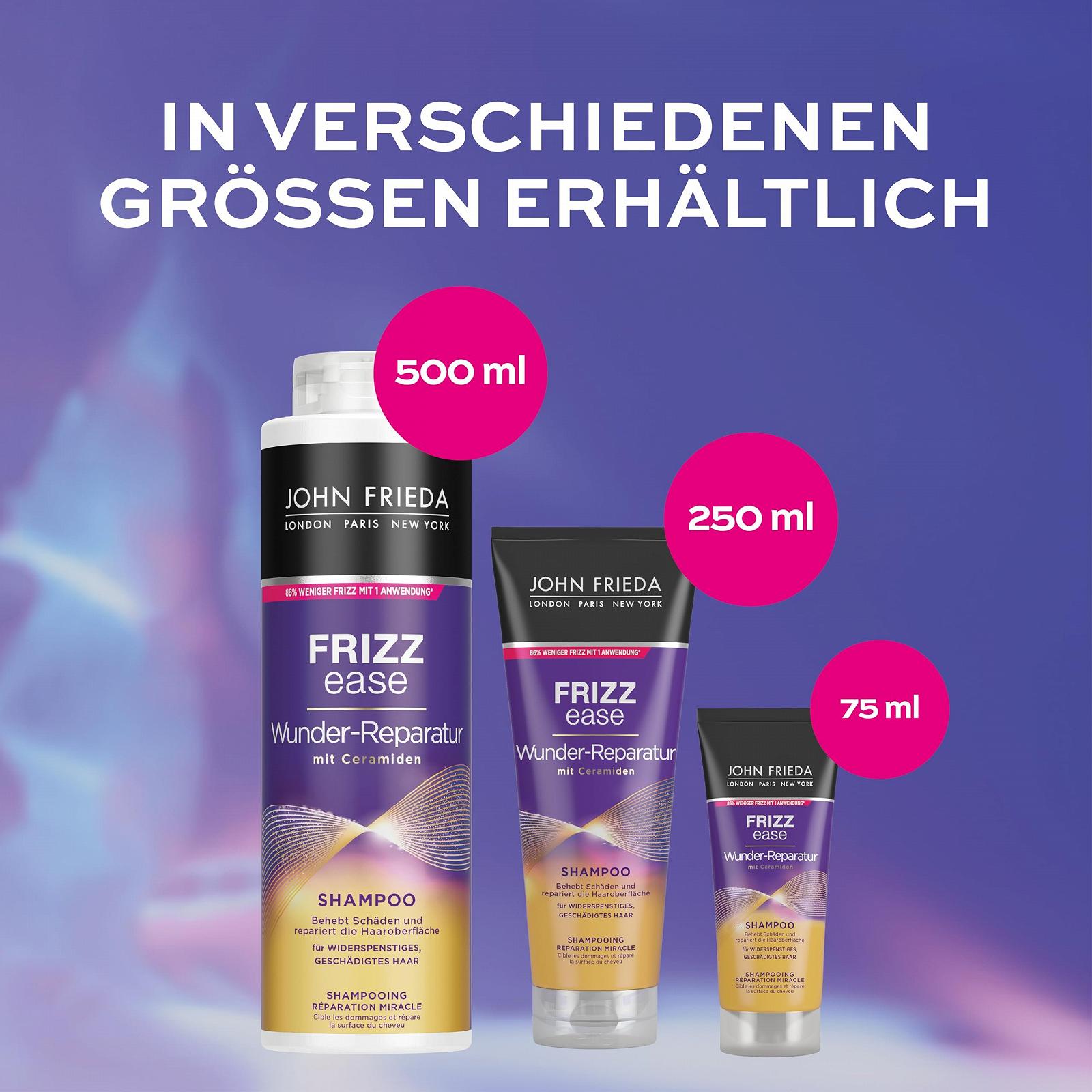 Шампунь John Frieda Frizz Ease Miracle Repair для поврежденных, непослушных и сухих волос 500 мл, фото №8 Шампунь John Frieda Frizz Ease Miracle Repair для поврежденных, непослушных и сухих волос 500 мл, фото №8