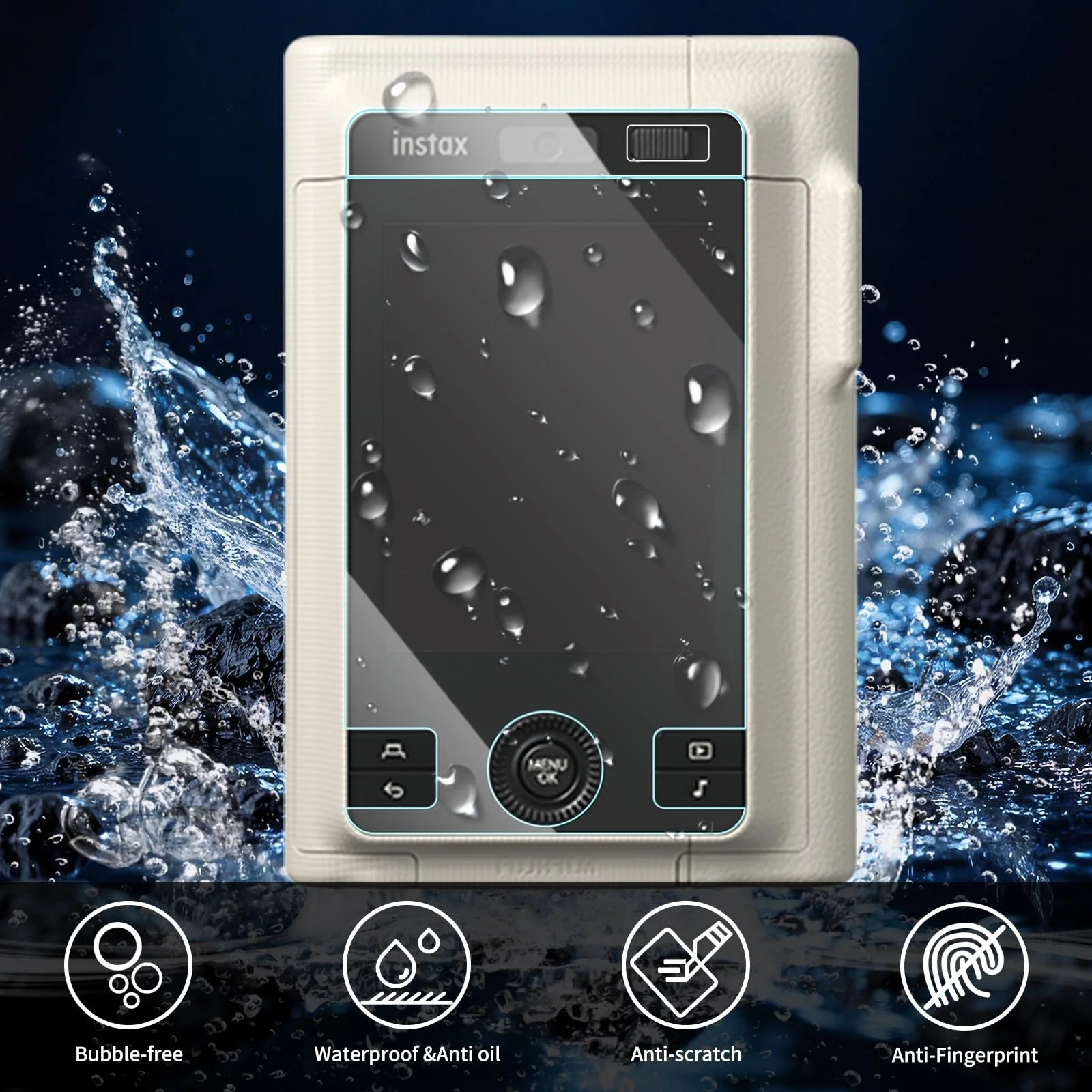 Защитная пленка для экрана kinokoo Fujifilm Instax Mini LiPlay+/LiPlay Plus PET-пленка полное покрытие против царапин, фото №6