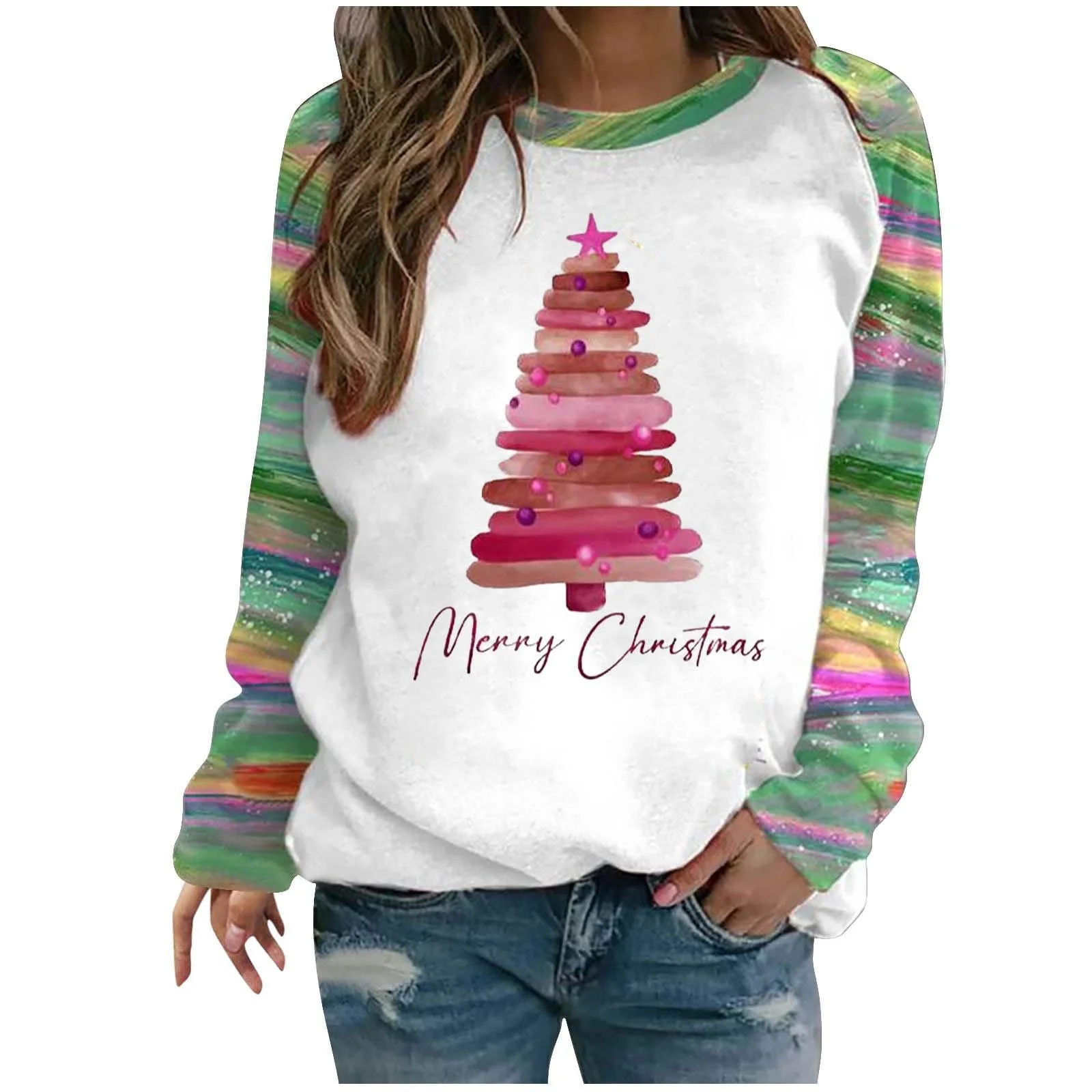 Жіночий Різдвяний Светр З Різдвяним Принтом, фото №1