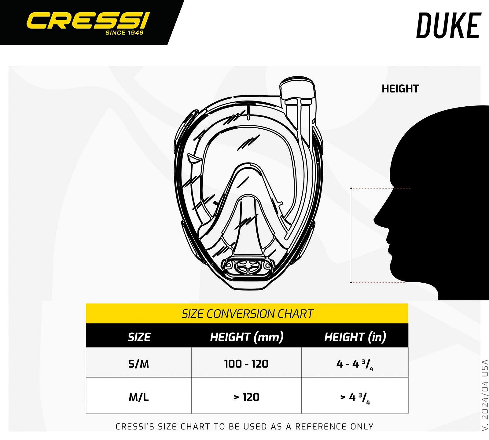 Маска для снорклинга Полностью Закрытая CRESSI Duke Dry Unisex, фото №5