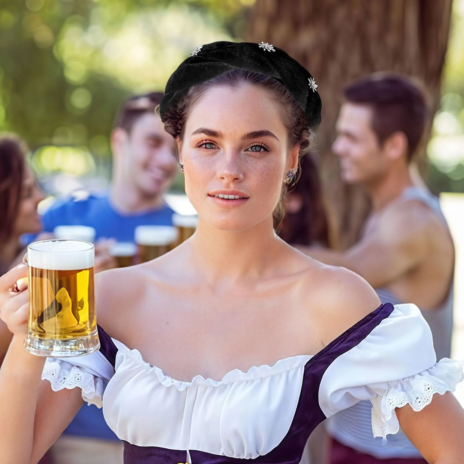 Обруч Бархатный Черный, фото №7