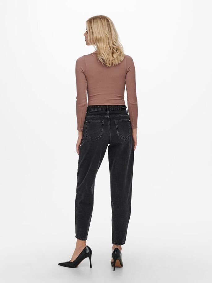 Джинси ONLTROY LIFE HW CARROT ANK DOT610 NOOS 15236962- Denim ONLY Чорний  L, фото №2