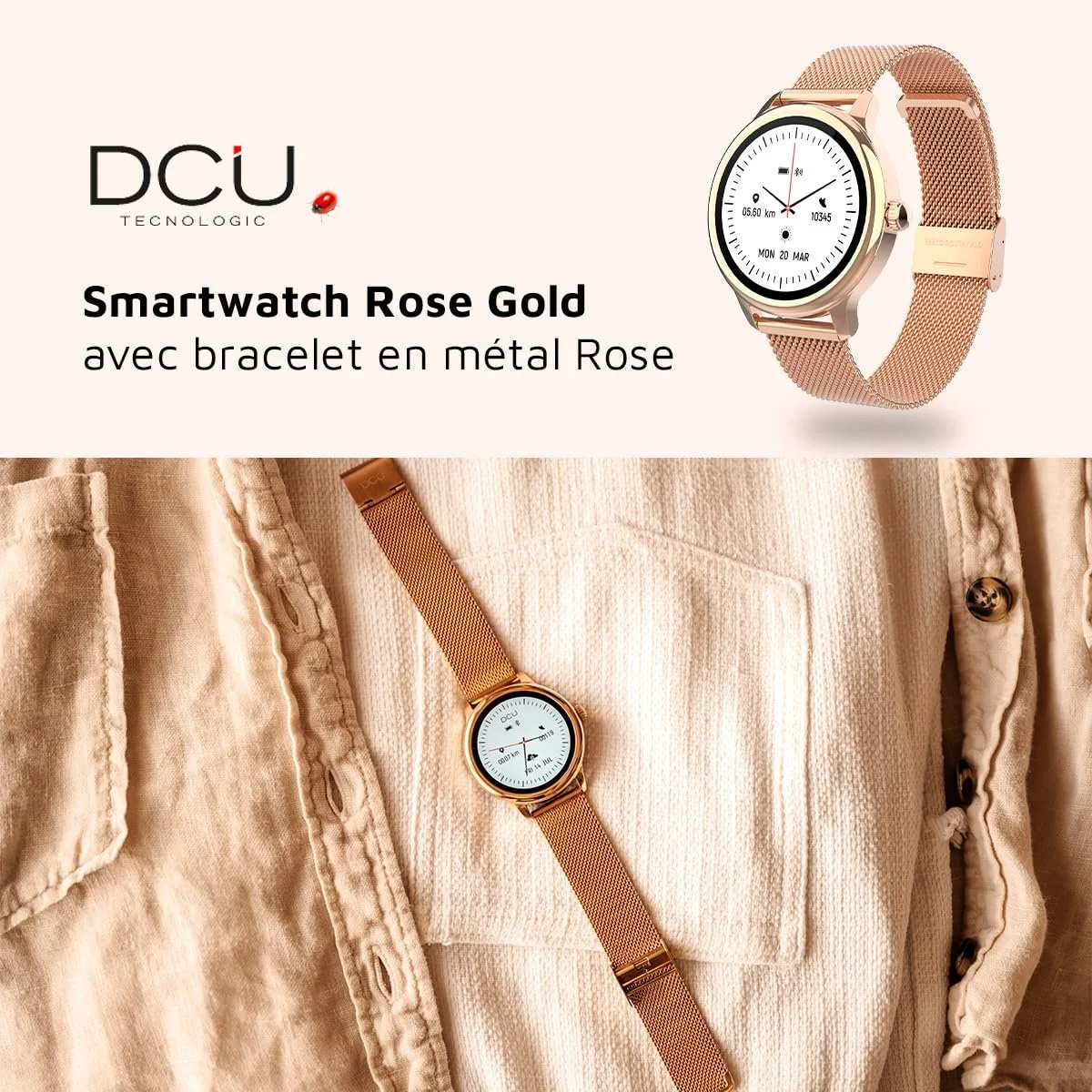 Смартчасы DCU TECNOLOGIC Sophie Женское Розовое Золото, фото №3