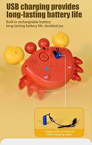 Игрушка для ванны Крабовый Пузырь с USB Зарядкой synthetic.ua - Фото 1