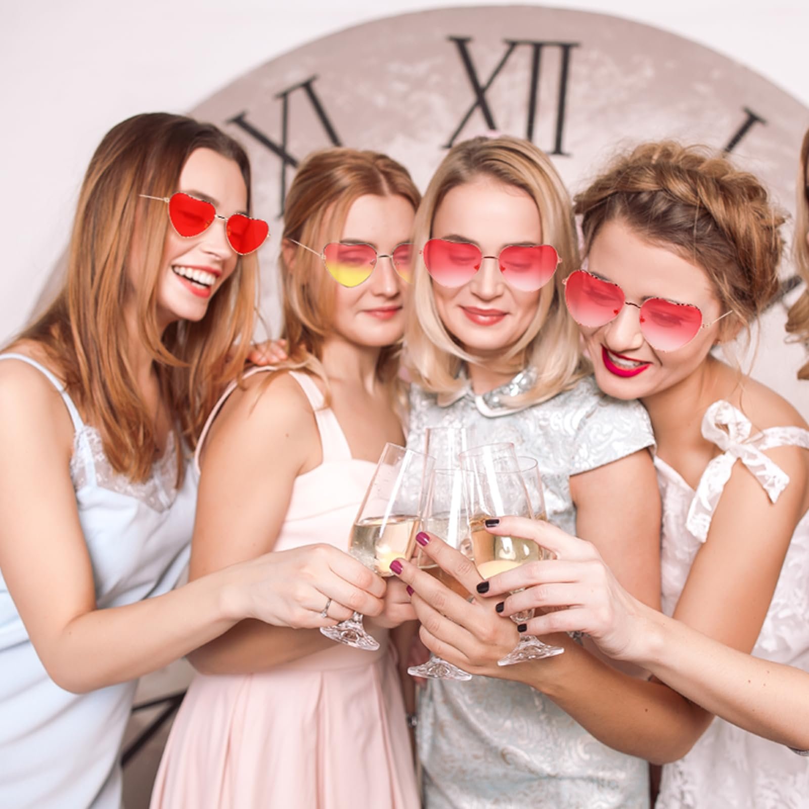 Сонцезахисні окуляри Серце Pink Ape-rol Li-llet 70-х 80-х (3 шт.), фото №5