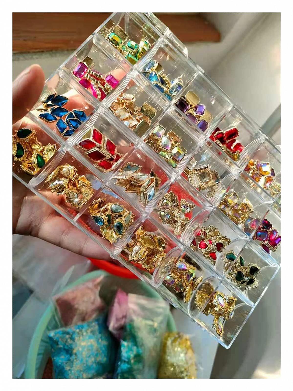 Набір прикрас для нігтів стразами yaoqijie, 240 шт, кристали, фото №4