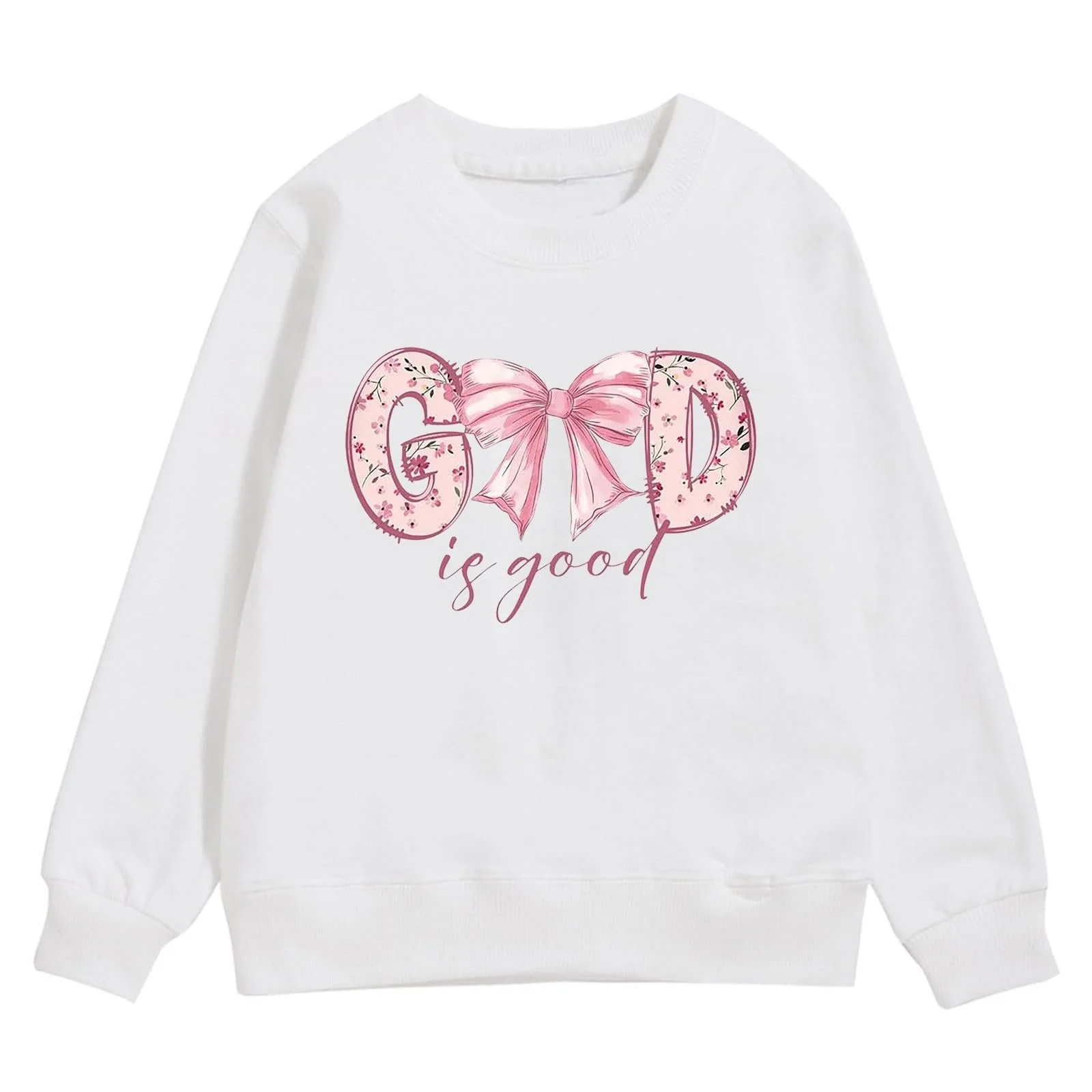 Світшот Generisch з графічним принтом для дівчинки, круглий виріз, довгі рукави, милий пуловер з опущеними плечима, фото №2 Світшот Generisch з графічним принтом для дівчинки, круглий виріз, довгі рукави, милий пуловер з опущеними плечима, фото №2