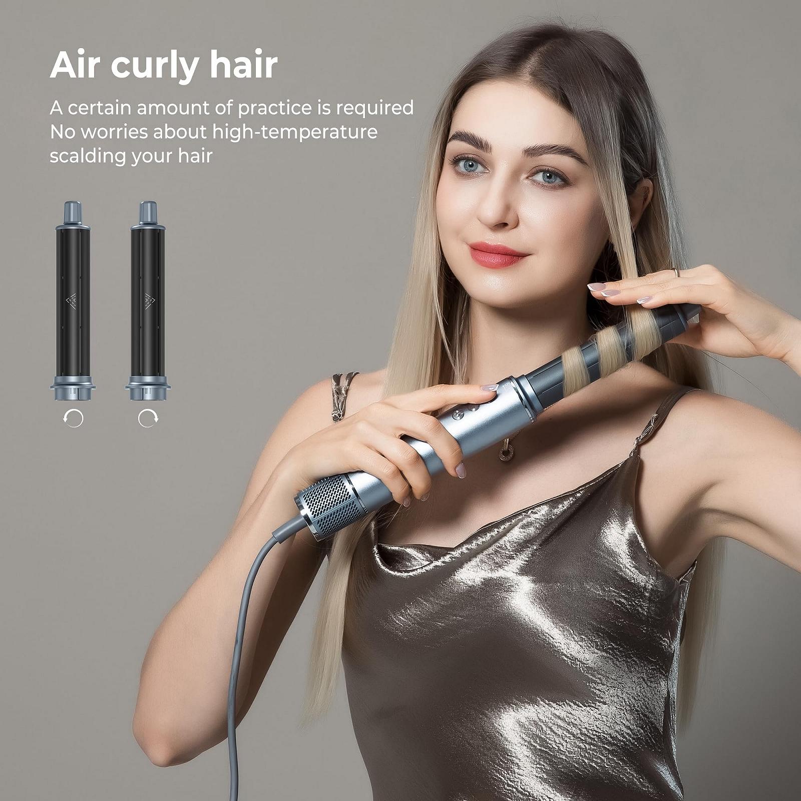 Стайлер для волосся 5-в-1 Airstyler з двигуном 110,000 rpm, функцією фена, іонізацією 320 млн та насадками для завивки Light Quiet, фото №4 Стайлер для волосся 5-в-1 Airstyler з двигуном 110,000 rpm, функцією фена, іонізацією 320 млн та насадками для завивки Light Quiet, фото №4