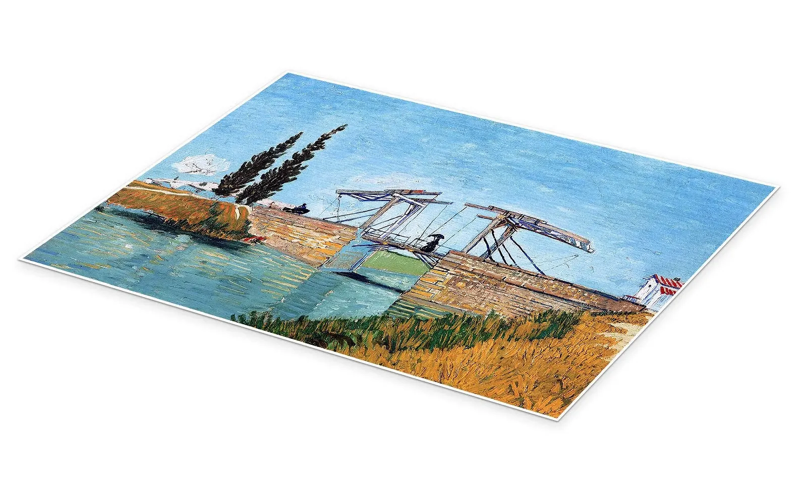 Постер Vincent van Gogh The Drawbridge in Arles 70 x 50 см Бирюзовый, фото №2
