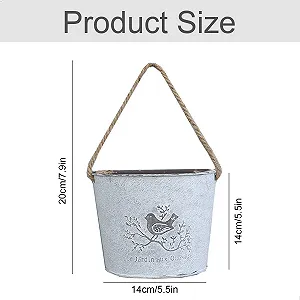 Підвісні кошики для квітів Настінні напівкруглі вази в стилі ретро, 2 шт., Білий synthetic.ua - Фото 1