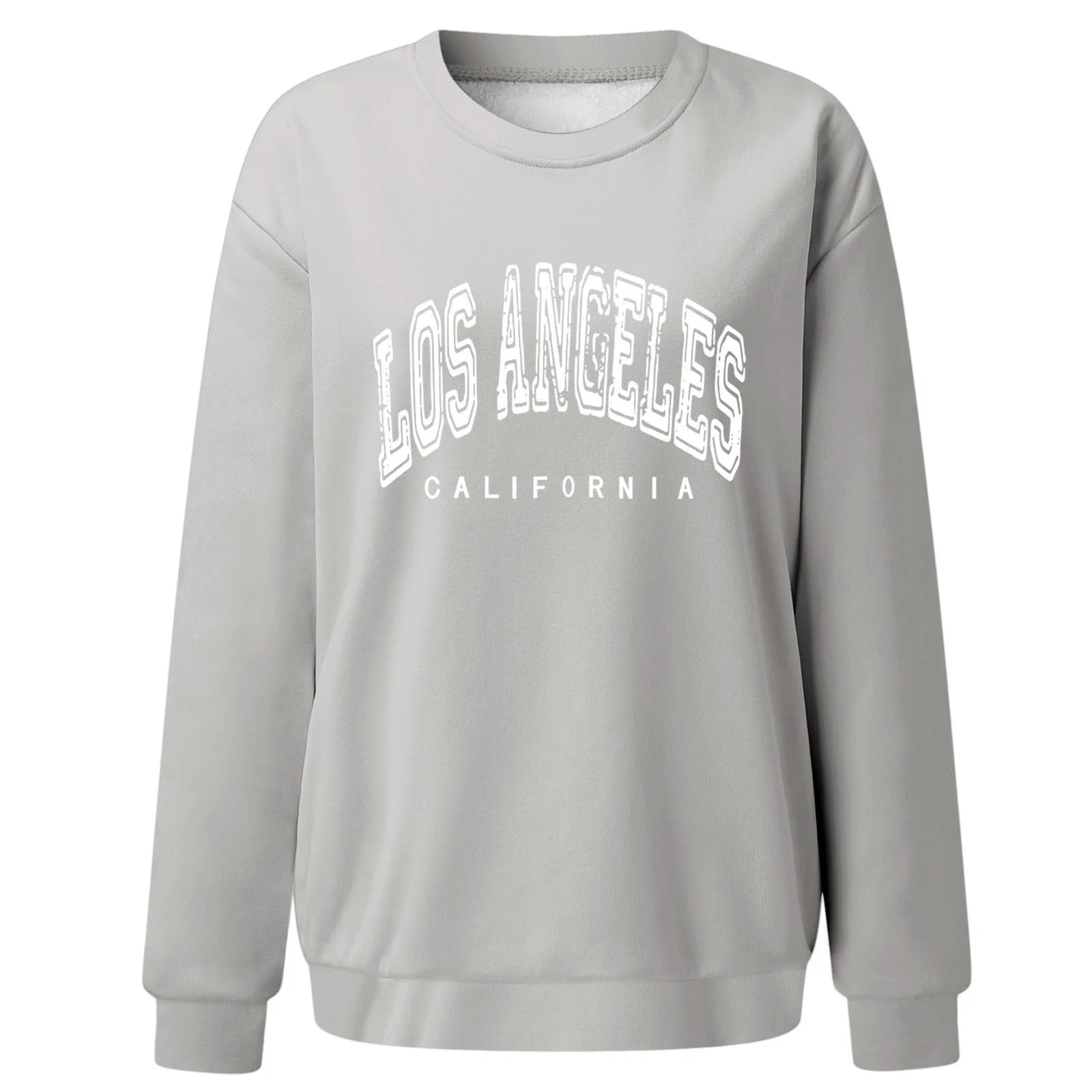 Женский хлопковый свитшот Los Angeles 2025 с принтом Los Angeles, California, осенний, укороченный, с широкими плечами, повседневный, фото №4