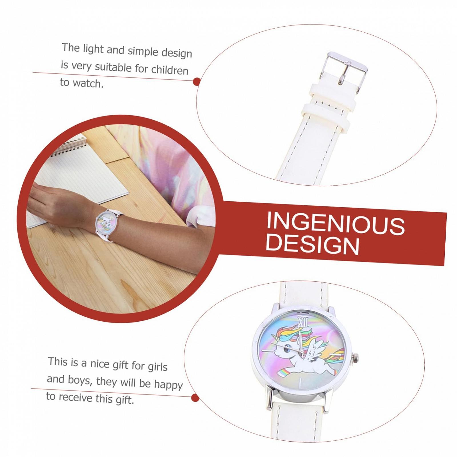 Кварцевые часы LIFKOME Модные часы с единорогом для женщин Мультяшные наручные часы, фото №2