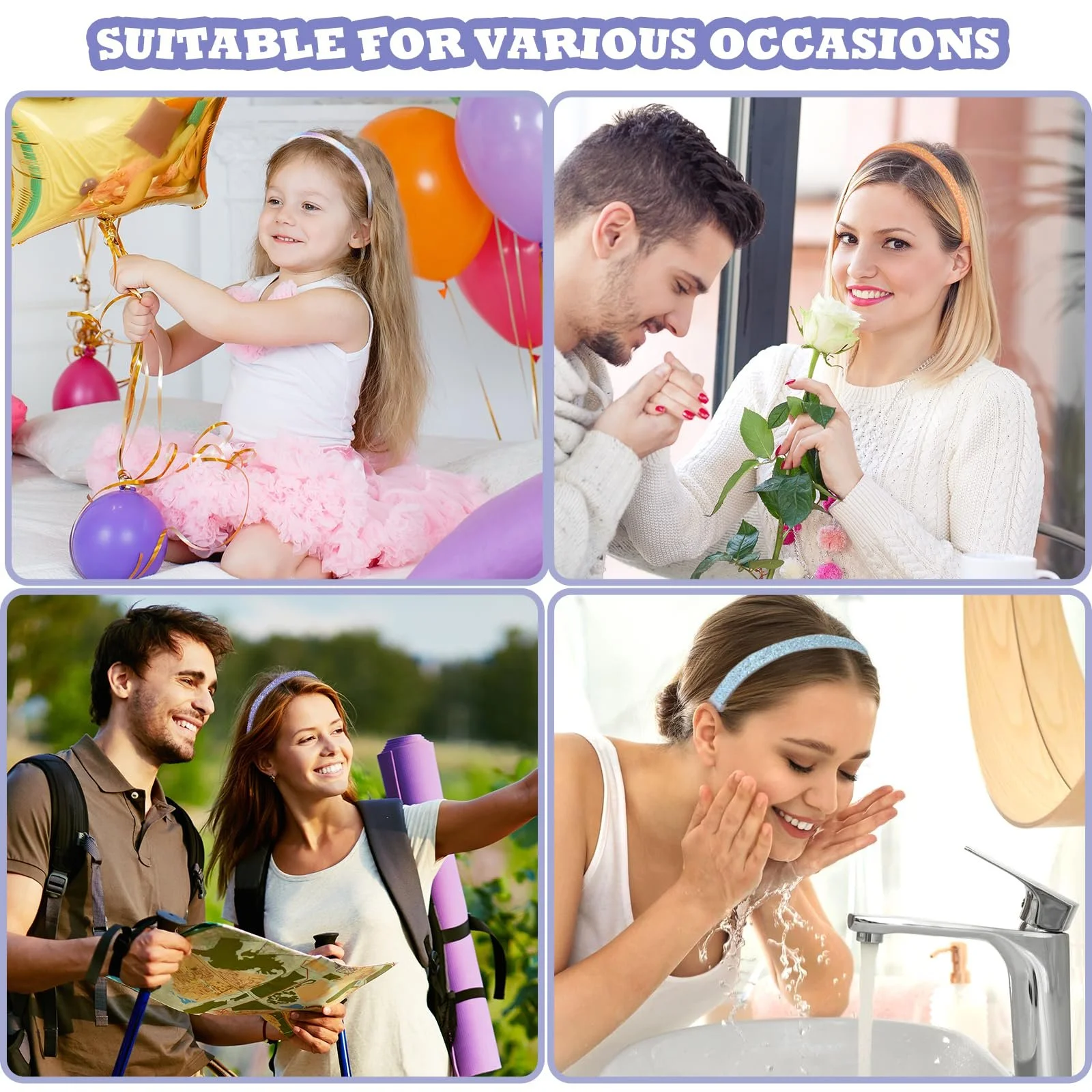 Набор блестящих обручей 8 шт., фото №7