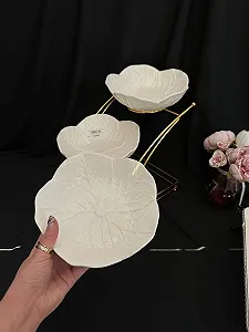 Триярусне блюдо з тарілочками у вигляді квітки synthetic.ua - Фото 1