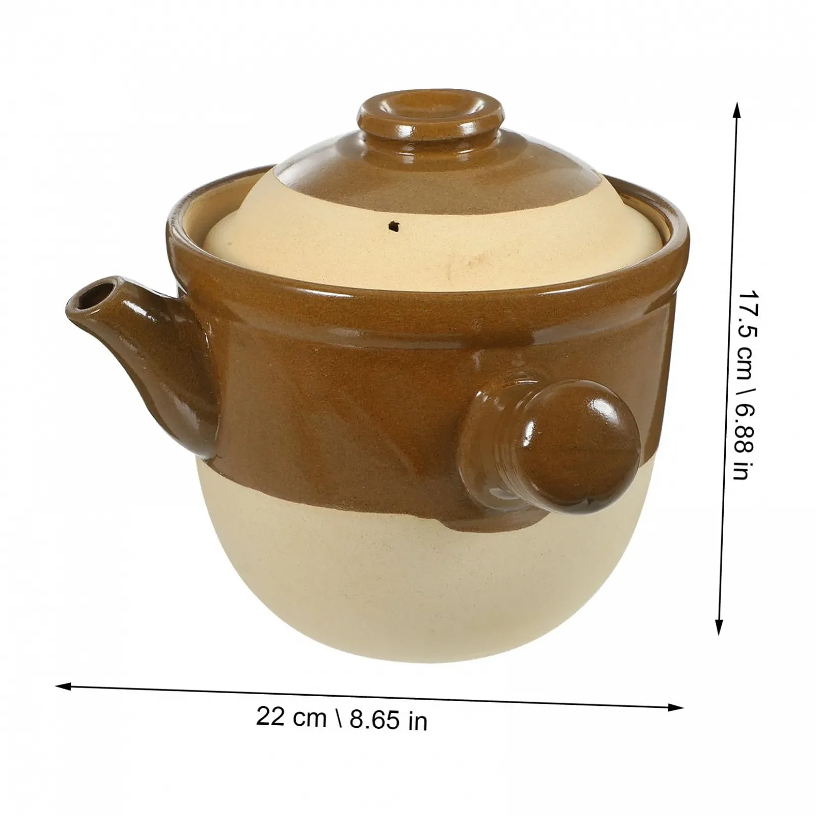 Кастрюля керамическая традиционная китайская термостойкая для лекарств и тушения коричневая, фото №6