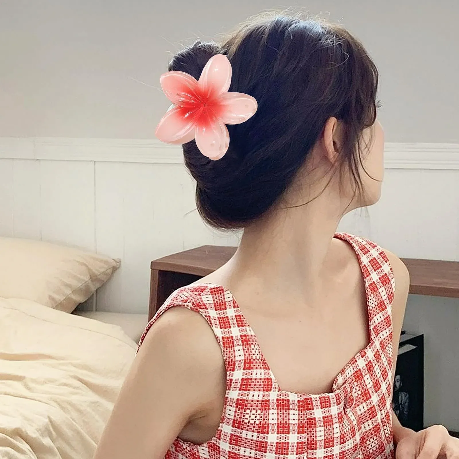 Заколки для волос Цветок - Цветок в тропическом стиле, нескользящая заколка-краб, сильная фиксация, мягкая, для лета, вечеринки, свадьбы, фото №3 Заколки для волос Цветок - Цветок в тропическом стиле, нескользящая заколка-краб, сильная фиксация, мягкая, для лета, вечеринки, свадьбы, фото №3