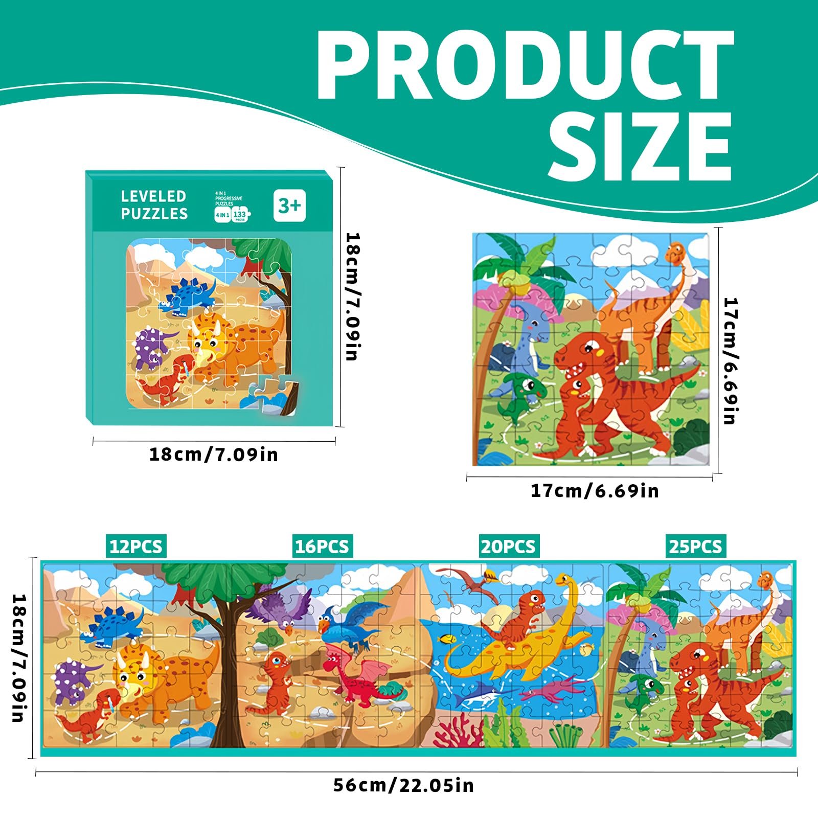 Магнитный пазл Jisrcha 4-in-1 Animal для путешествий 73 детали (A) от 3-5 лет, фото №2