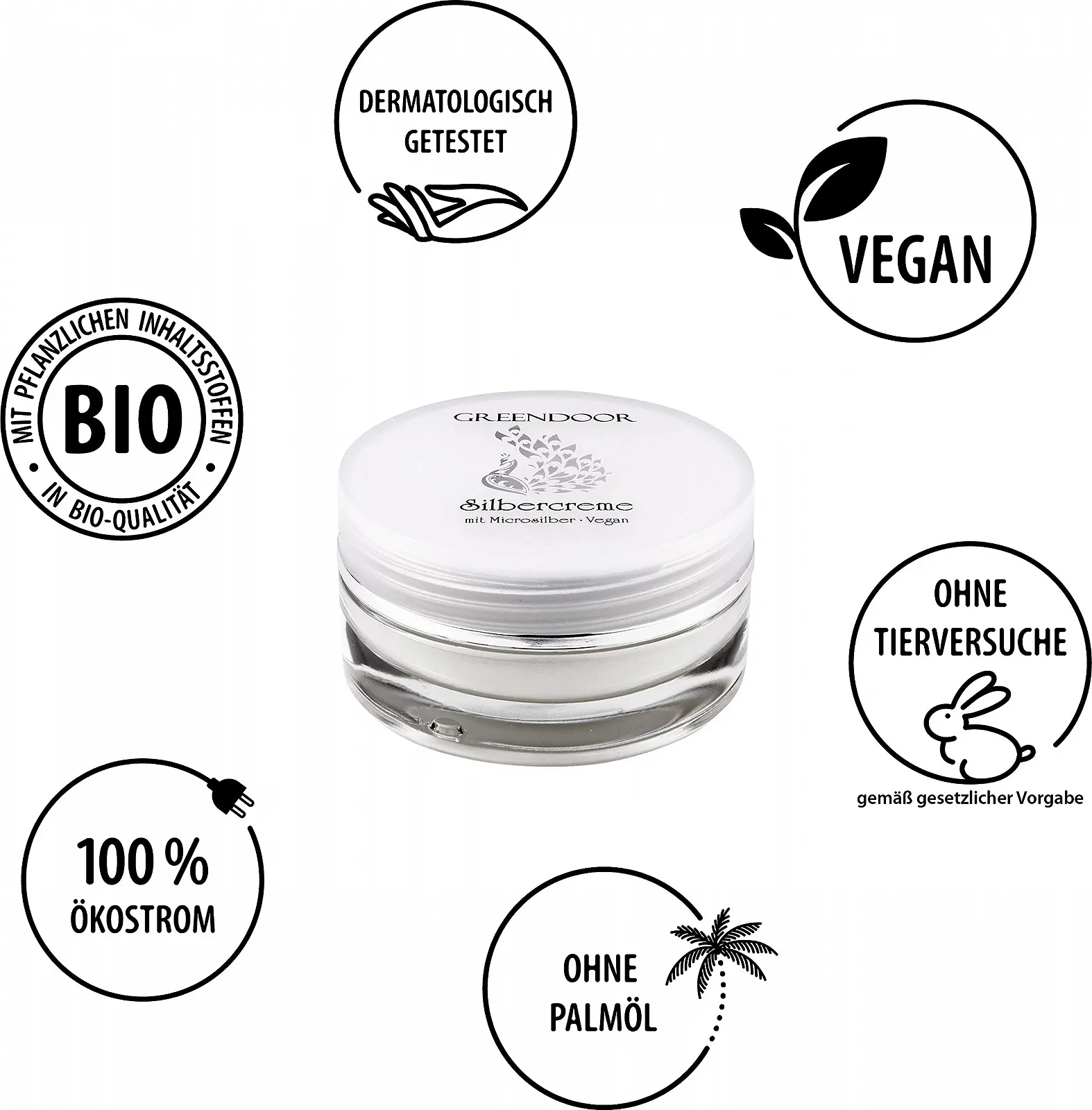 Денний крем для обличчя GREENDOOR Silver Cream Micro Silver 50 мл веганський антимікробний проти акне у скляній банці, фото №4 Денний крем для обличчя GREENDOOR Silver Cream Micro Silver 50 мл веганський антимікробний проти акне у скляній банці, фото №4